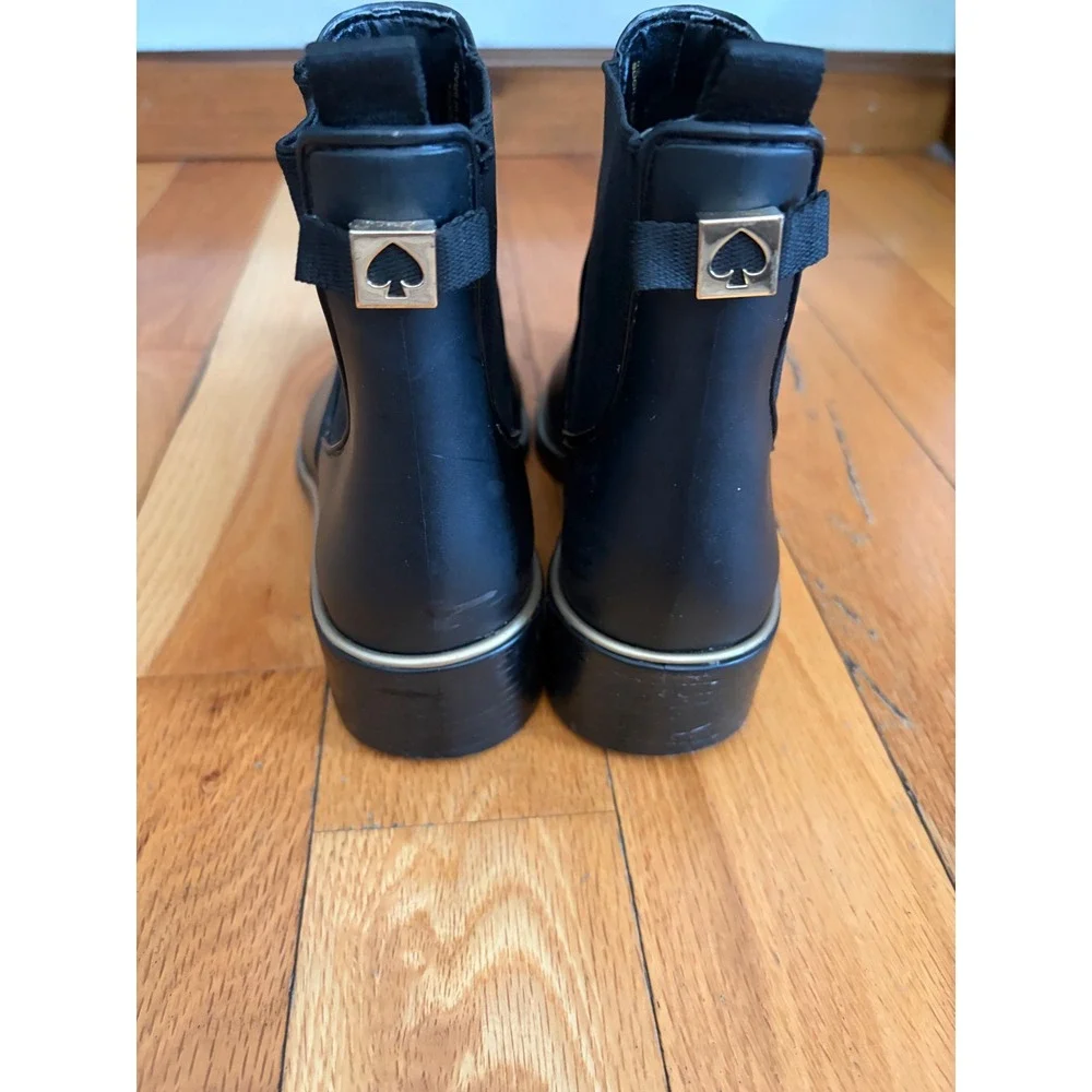 Kate Spade New York Sedgewick rain booties in black size 8/9